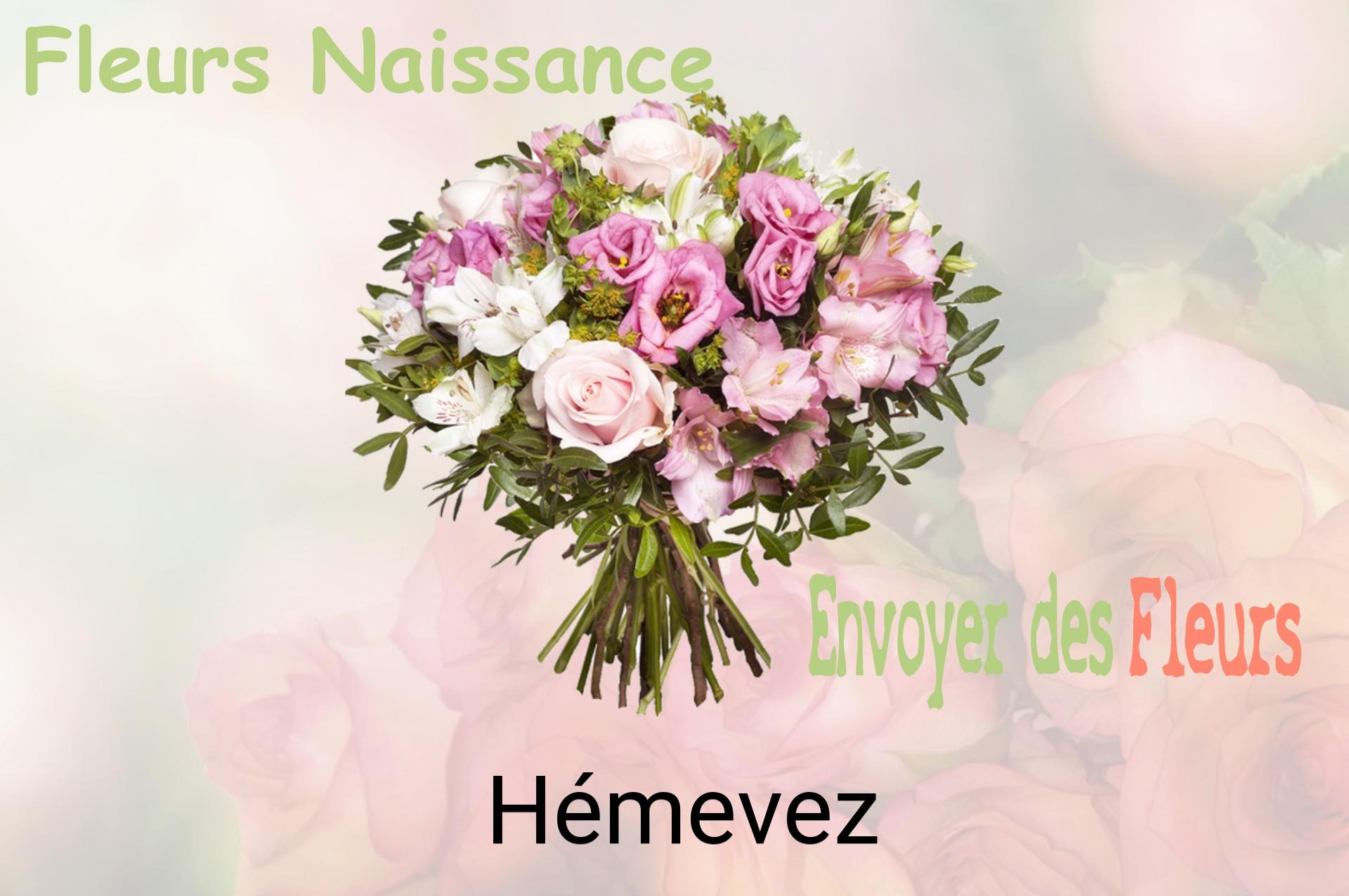 Bouquet de fleurs de naissance livré à Hémevez